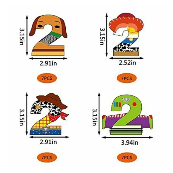 Toy Story 2nd Birthday Cupcake Toppers set of 28 - Picture 1 of 5